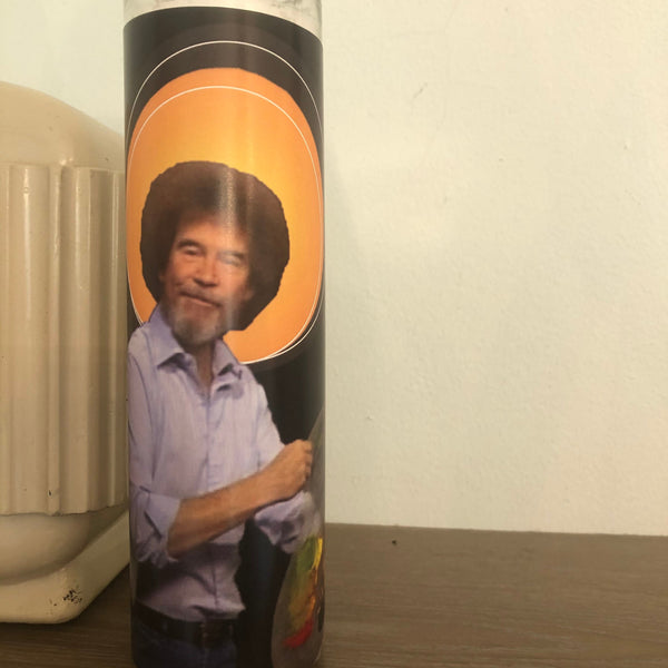 Bob Ross Prayer Candle