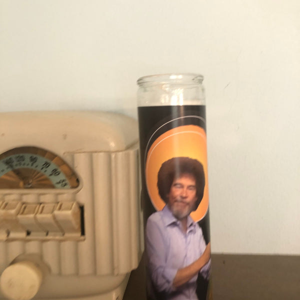 Bob Ross Prayer Candle
