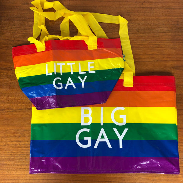 I like the wine not the label rainbow bag