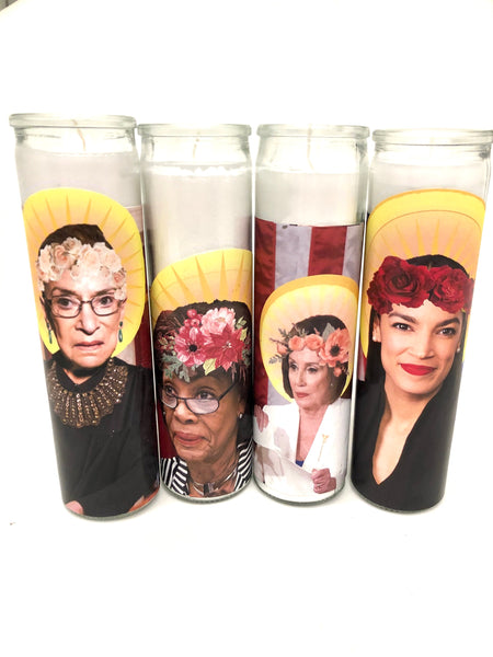 Set of 4 Flaming Feminist Candles
