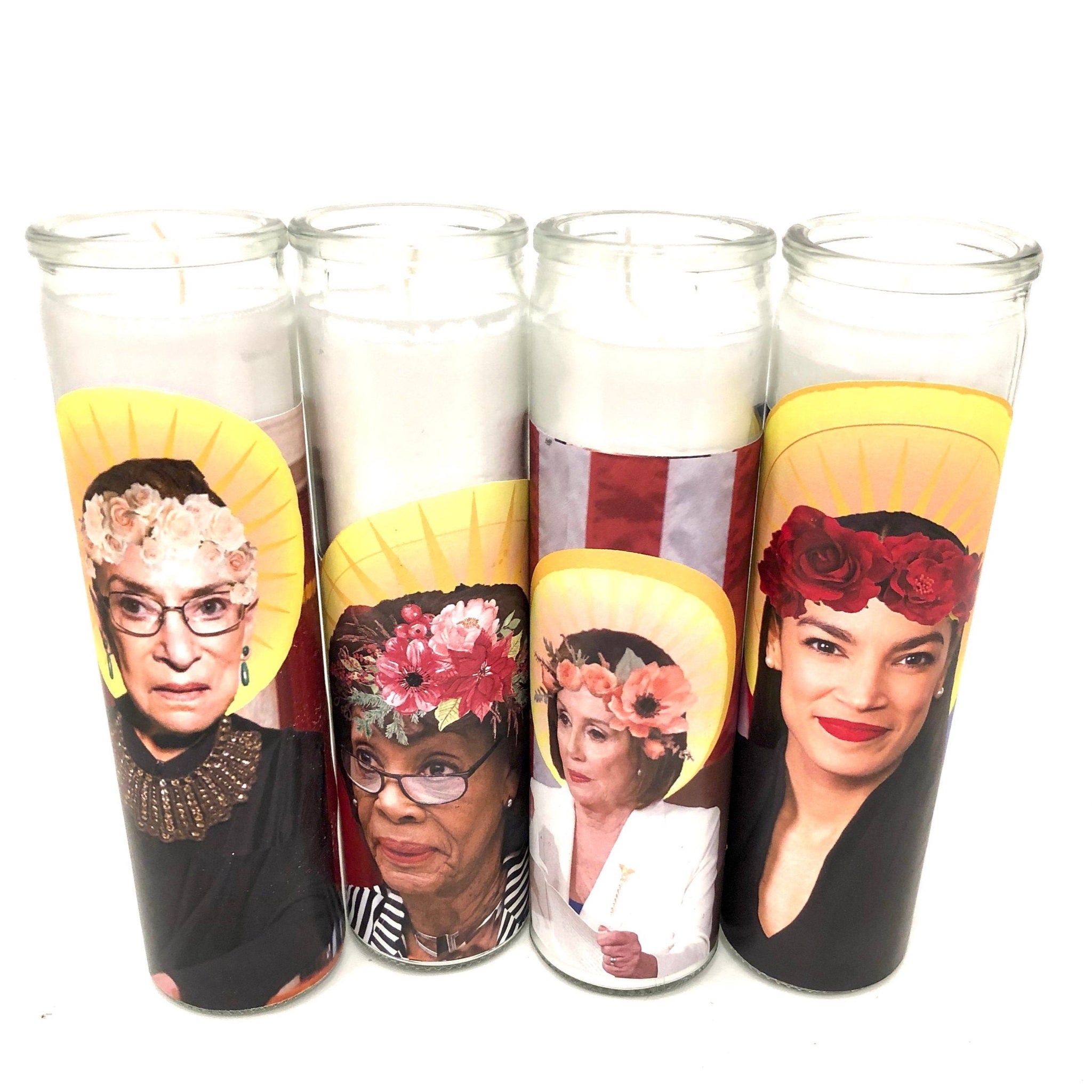 Set of 4 Flaming Feminist Candles