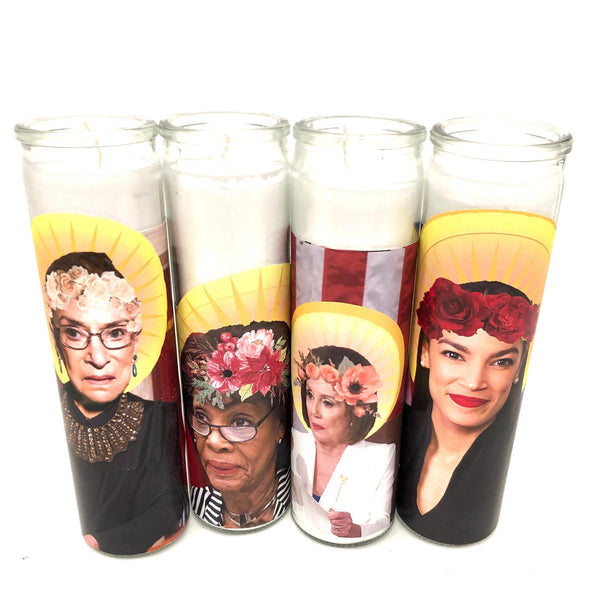 Set of 4 Flaming Feminist Candles