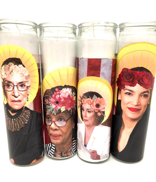 Set of 4 Flaming Feminist Candles