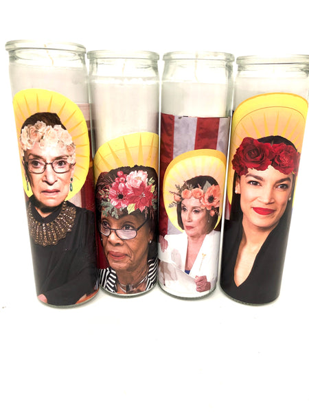 Set of 4 Flaming Feminist Candles