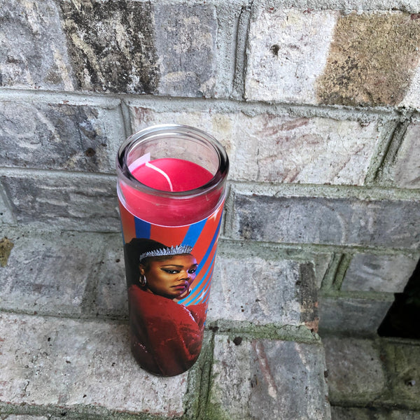 100% That Bitch, Lizzo Prayer Candle in Killer Red