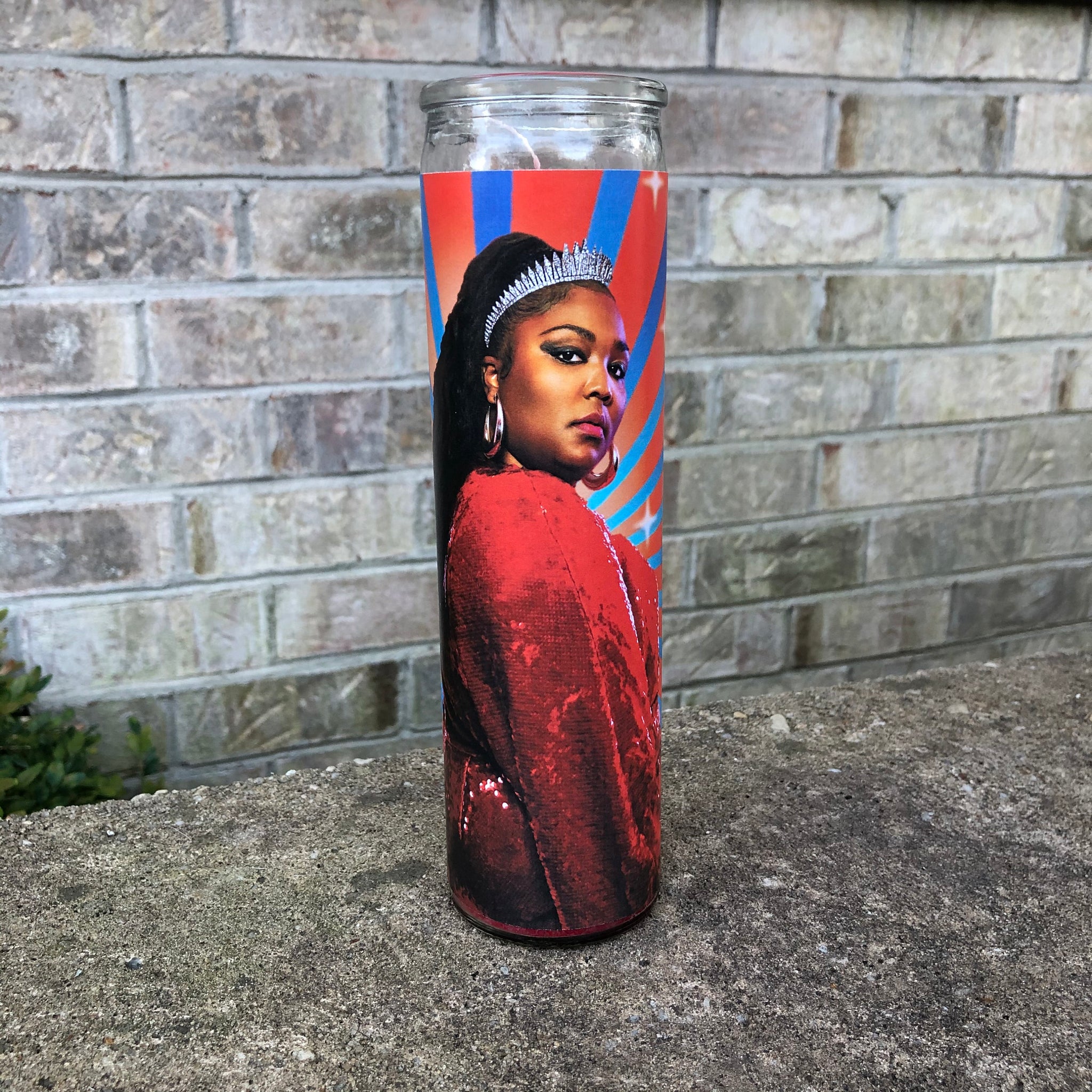 100% That Bitch, Lizzo Prayer Candle in Killer Red