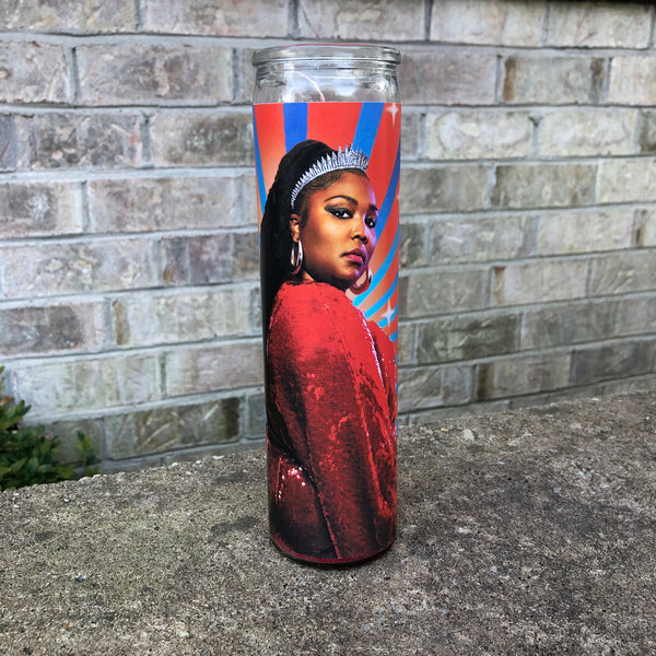 100% That Bitch, Lizzo Prayer Candle in Killer Red