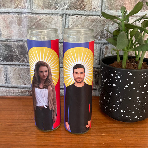 Roy & Keeley Pair of love birds candles