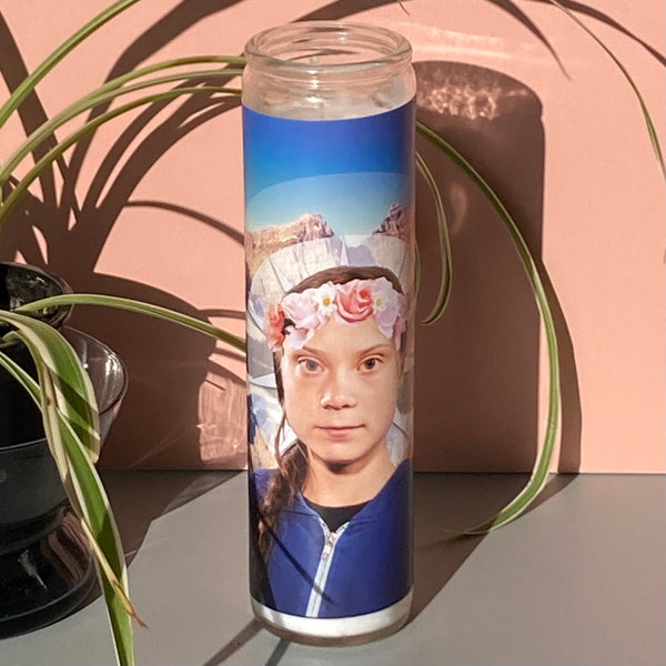 Greta Thunberg Prayer Candle