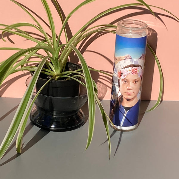 Greta Thunberg Prayer Candle